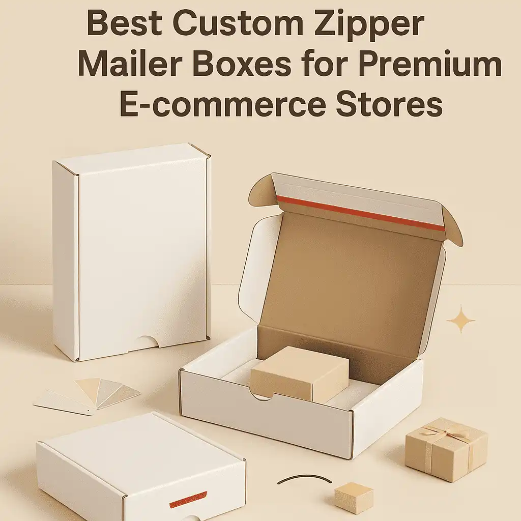 Custom zipper mailer boxes