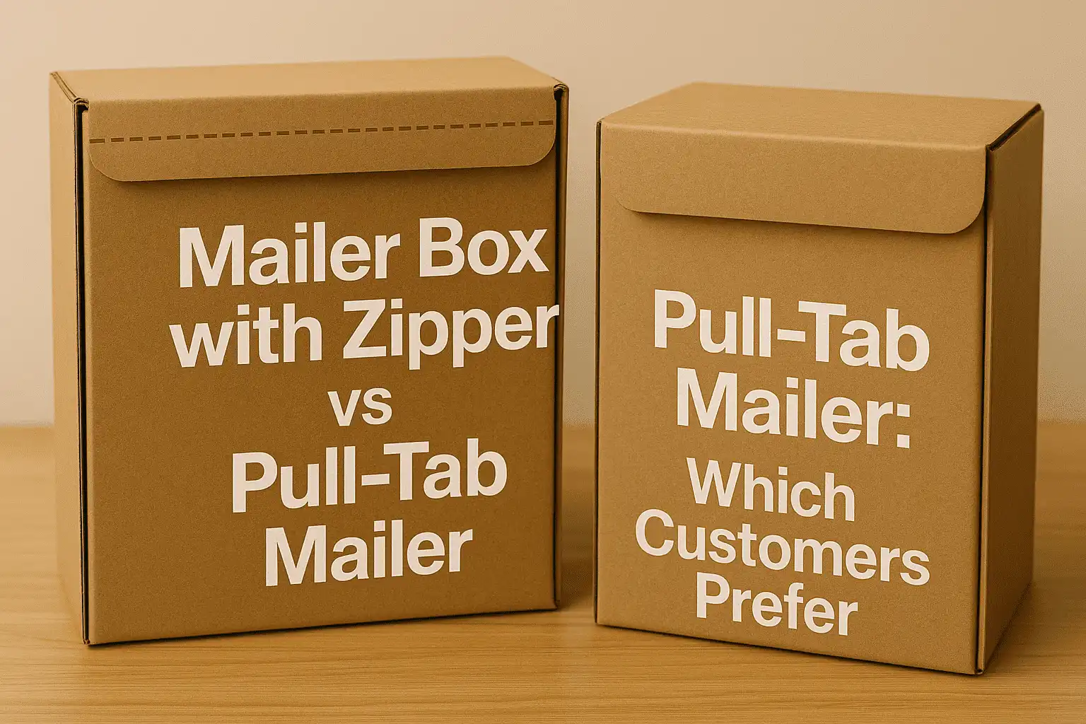mailer box with zipper